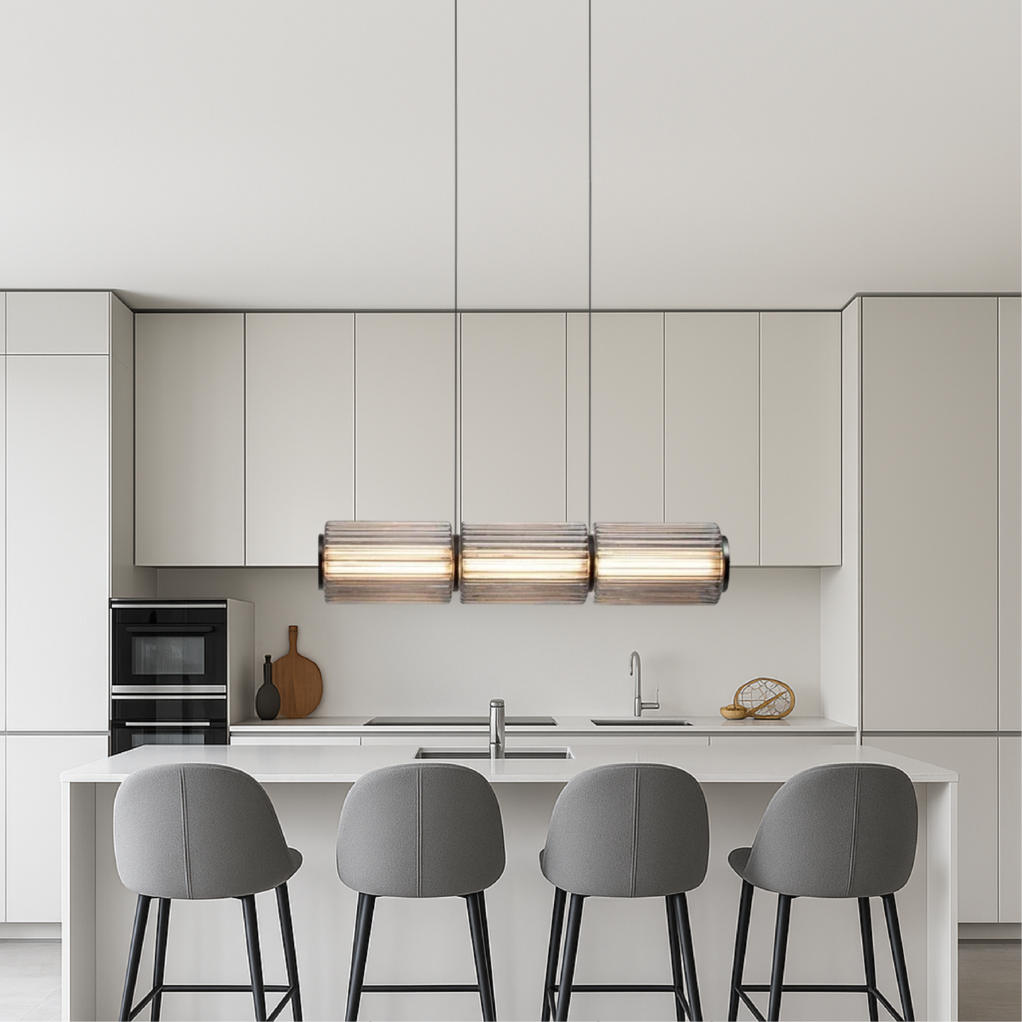 Modern Glass Pendant LED Light Fixture - Lusomart