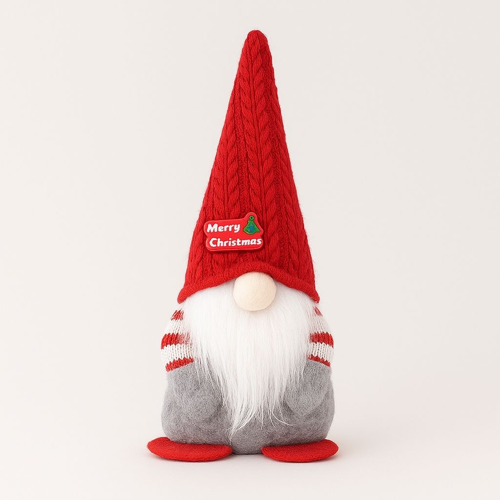 Small Winter Knit Gnome Hat Decoration - Lusomart