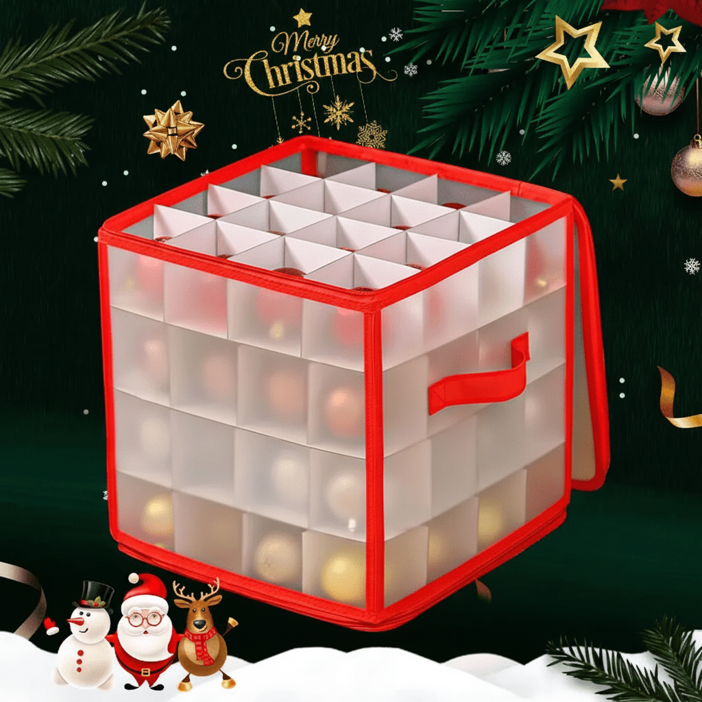 Clear Holiday Ornament Storage Container - Lusomart