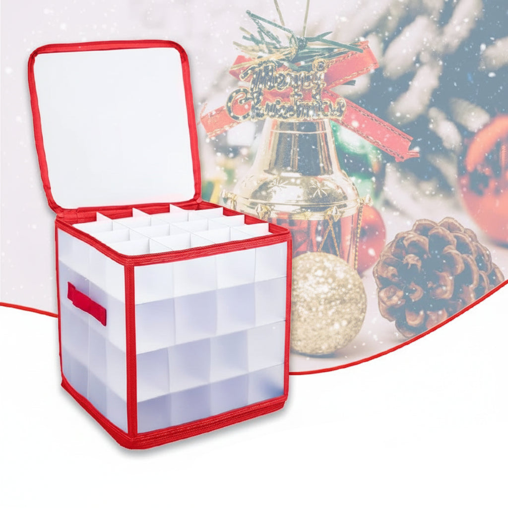 Clear Holiday Ornament Storage Container