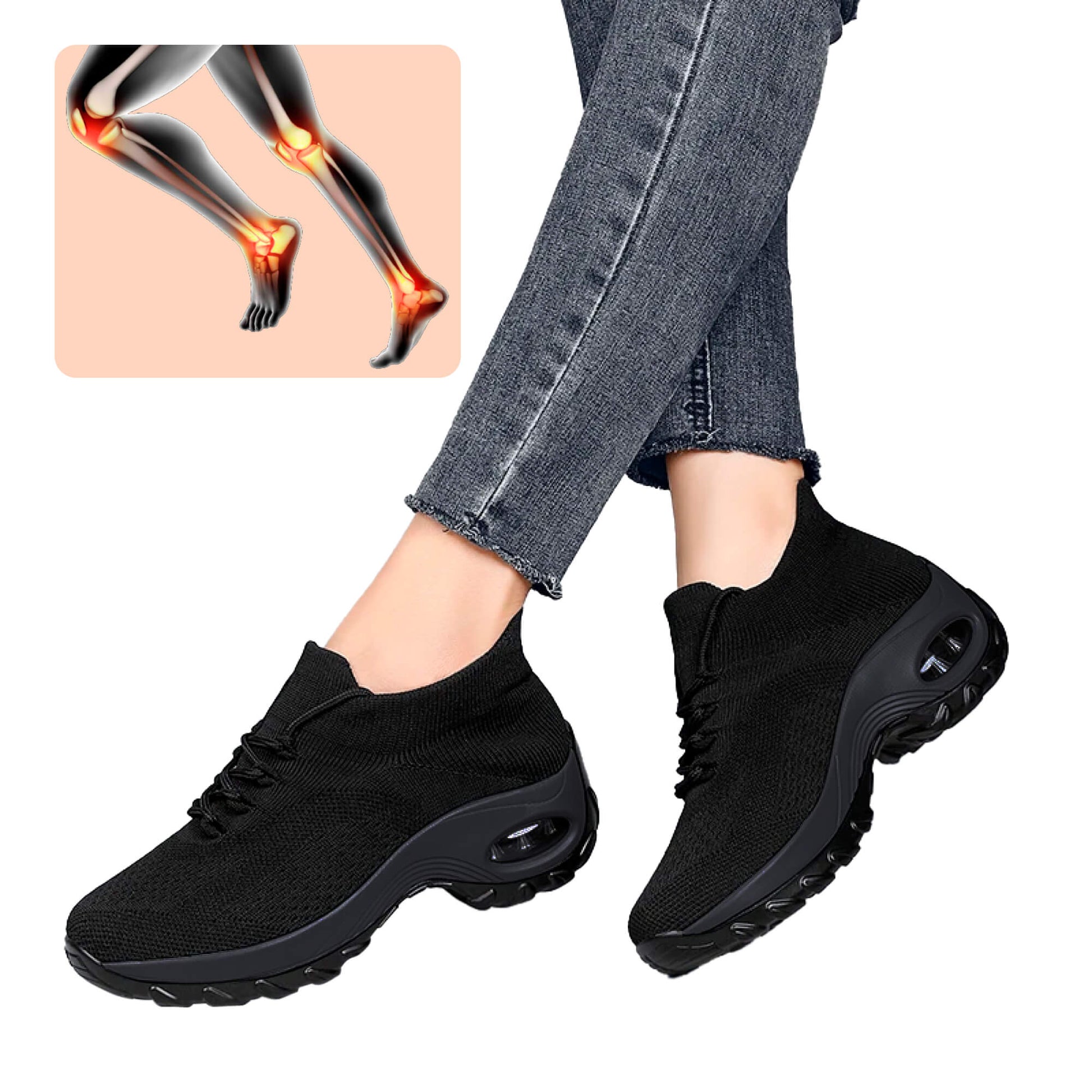 Supportive Womens Comfort Shoes UK Perfect Fit - Lusomart