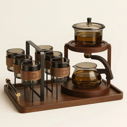 Elegant Clear Glass Tea Set - Lusomart
