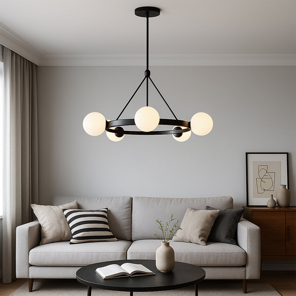 Sleek 5-Light Modern Ceiling Chandelier - Lusomart