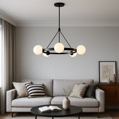 Sleek 5-Light Modern Ceiling Chandelier - Lusomart