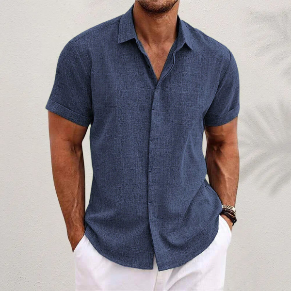 Slim Fit Casual Men's Button Down Shirt - Lusomart