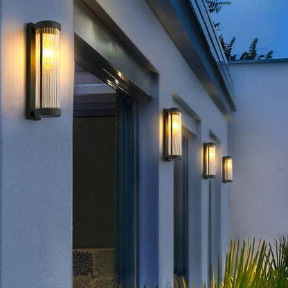 Round Outdoor Solar Wall Light