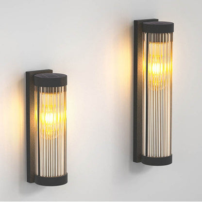 Round Outdoor Solar Wall Light