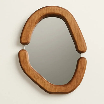 Rustic Wood Wall Mirror - Lusomart