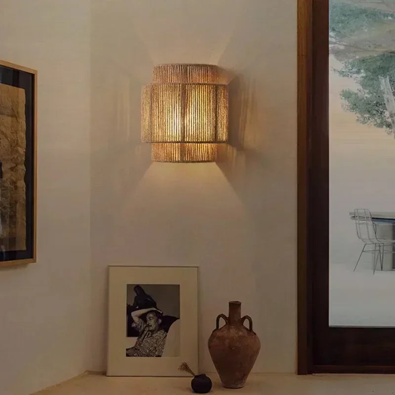 Ozu Hemp Rope Wall Lamp 4