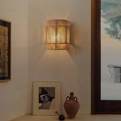 Ozu Hemp Rope Wall Lamp 4