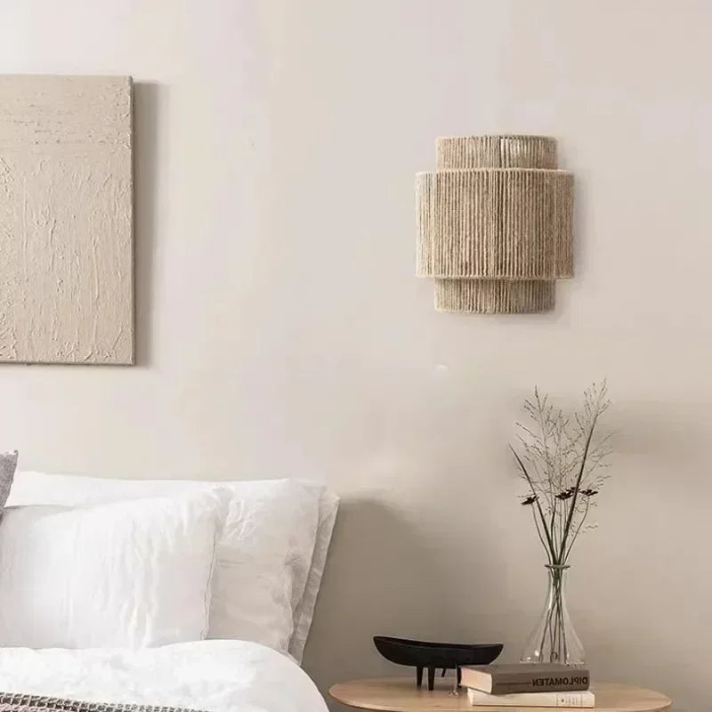 Ozu Hemp Rope Wall Lamp 5