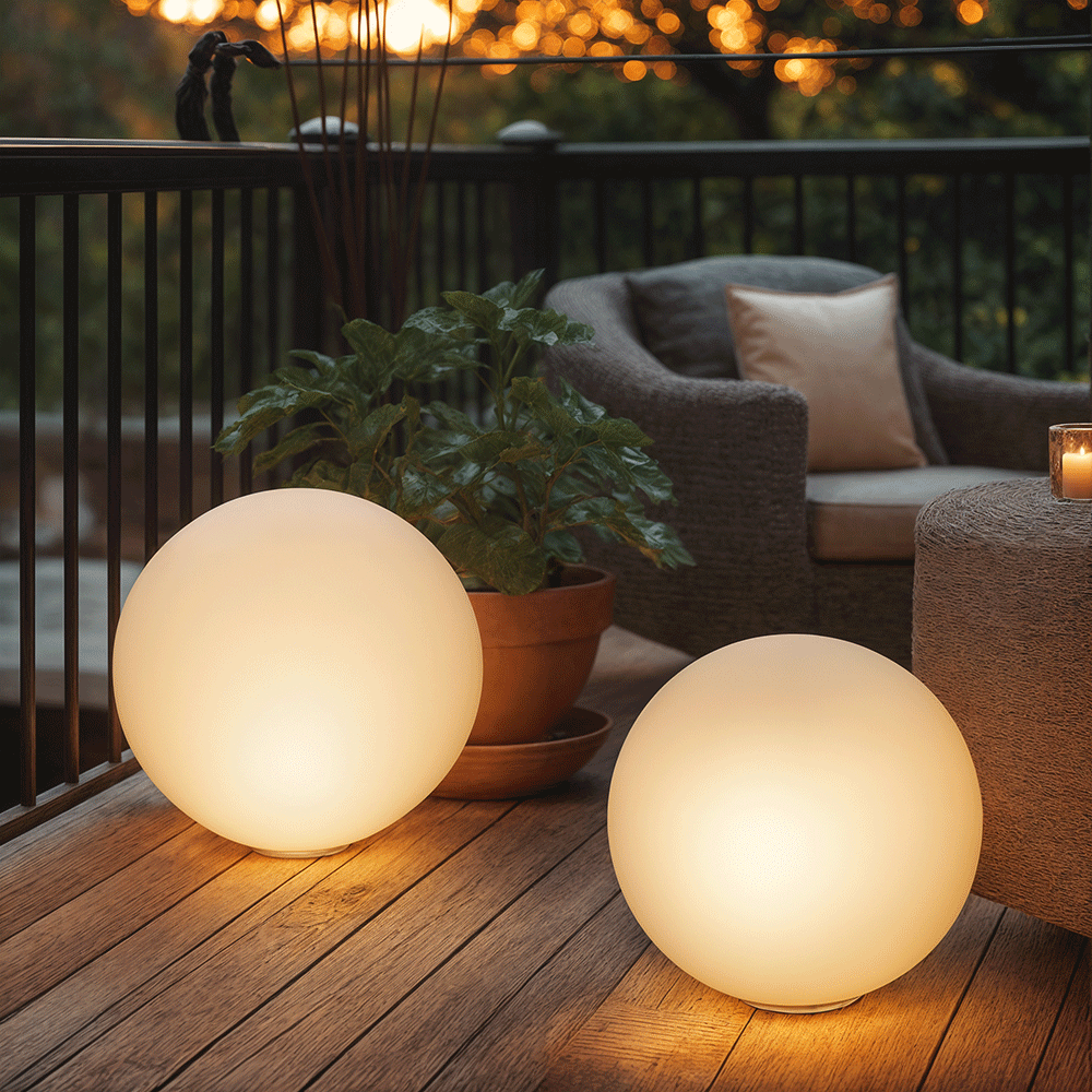 Solar Powered Outdoor Globe Lights