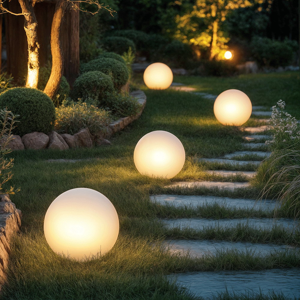 Solar Powered Outdoor Globe Lights