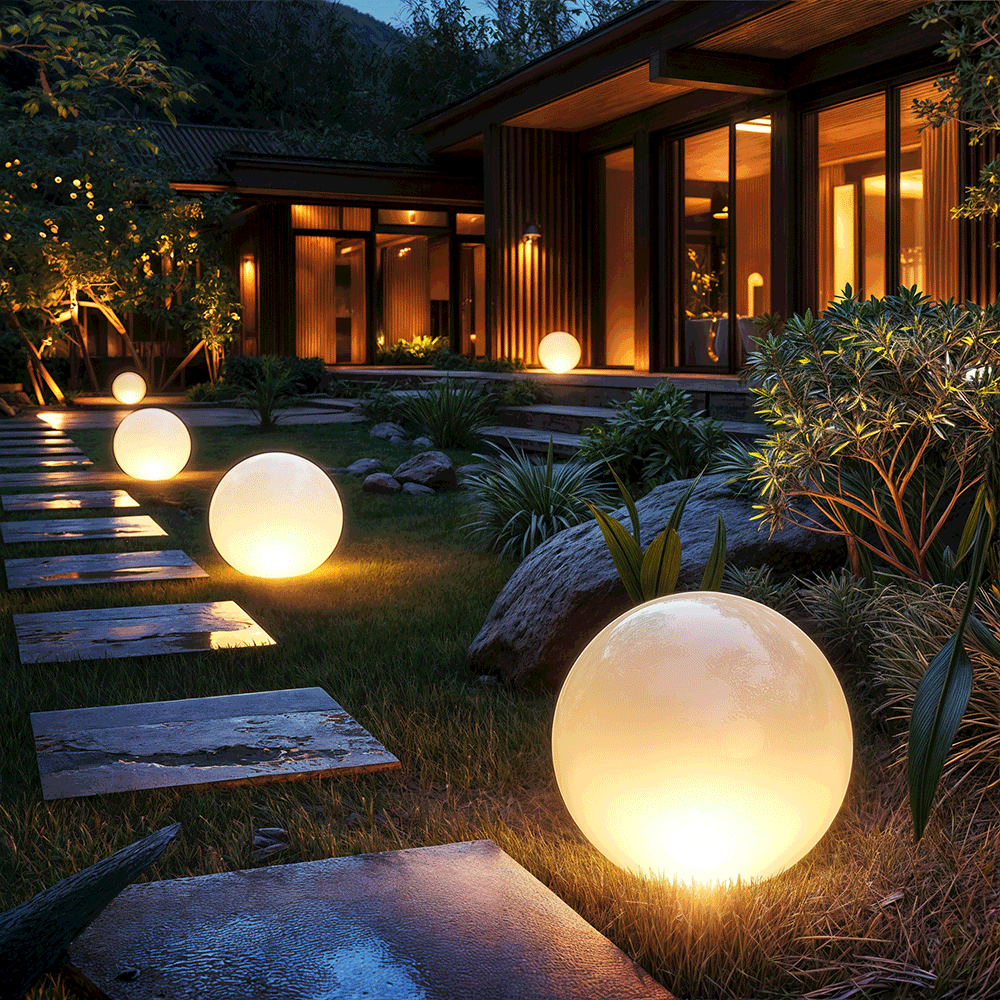 Solar Powered Outdoor Globe Lights - Lusomart