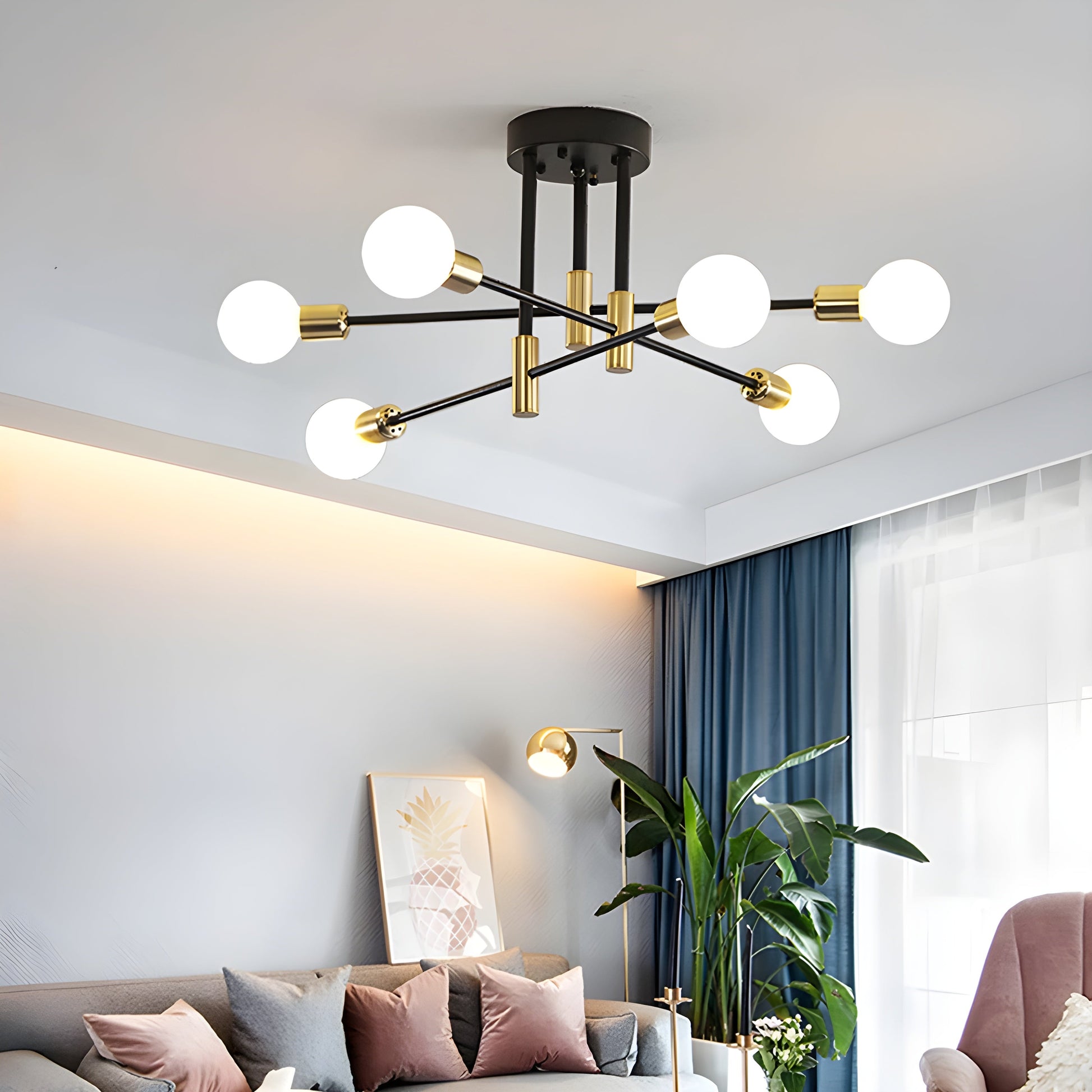 Stylish Gold Pendant Light Fixture - Lusomart