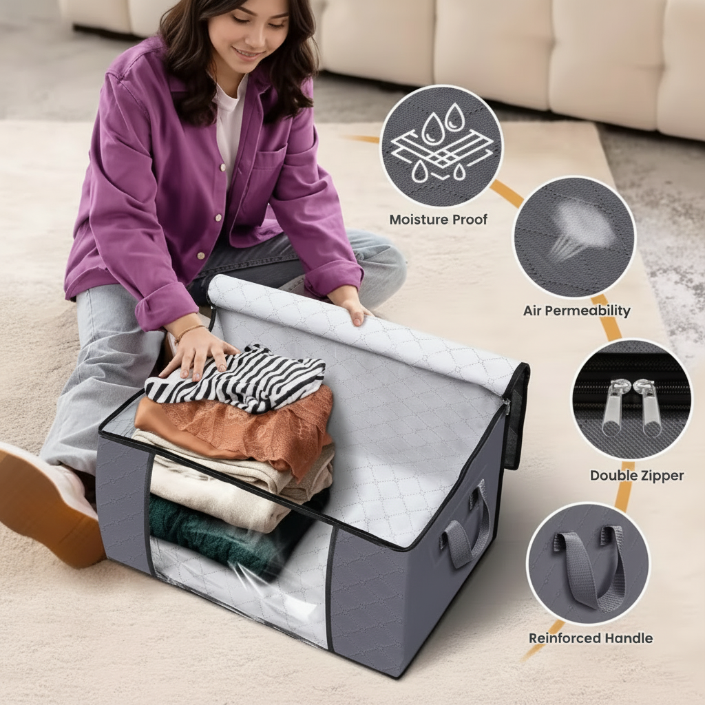 Collapsible Fabric Storage Bins for Clothes