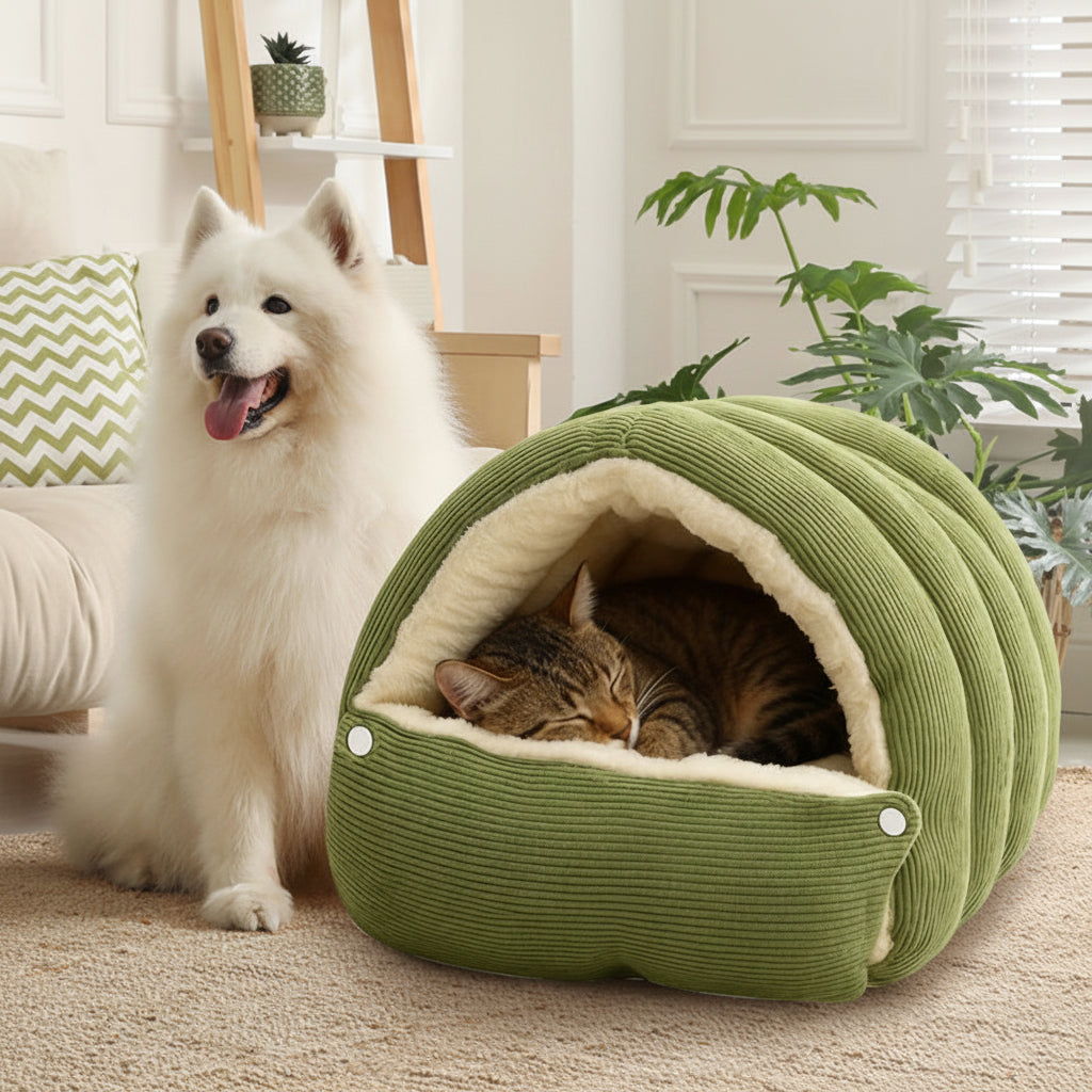Cozy Cat Hideaway Plush Warm Bed