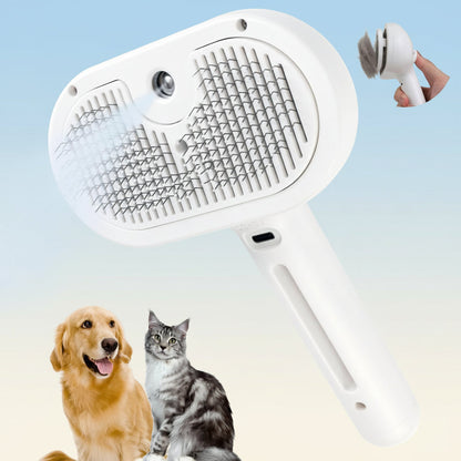 Easy Clean Pet Brush Massage Comb Spray Tool - Lusomart