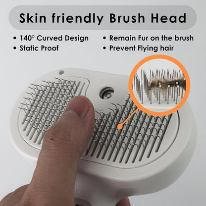 Easy Clean Pet Brush Massage Comb Spray Tool