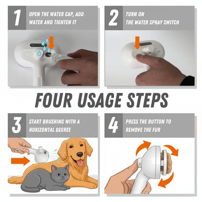 Easy Clean Pet Brush Massage Comb Spray Tool