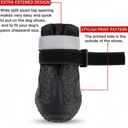 Waterproof Pet Booties Grip Sole Dog Shoes
