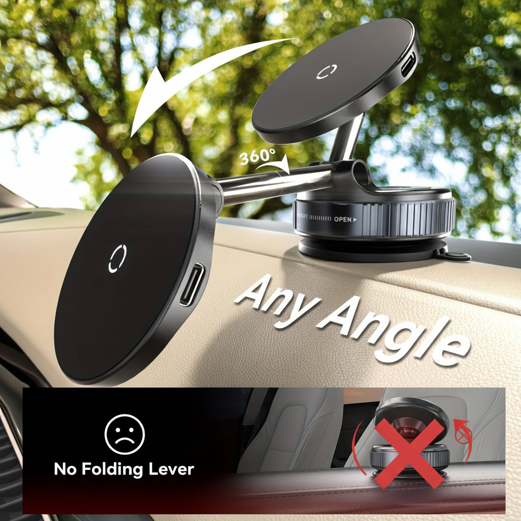 Strong Magnetic Phone Car Mount Aluminum Dashboard Clip