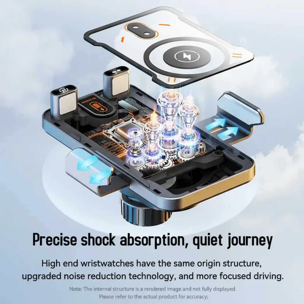 Universal Car Phone Mount with Wireless Charger Vent Clip