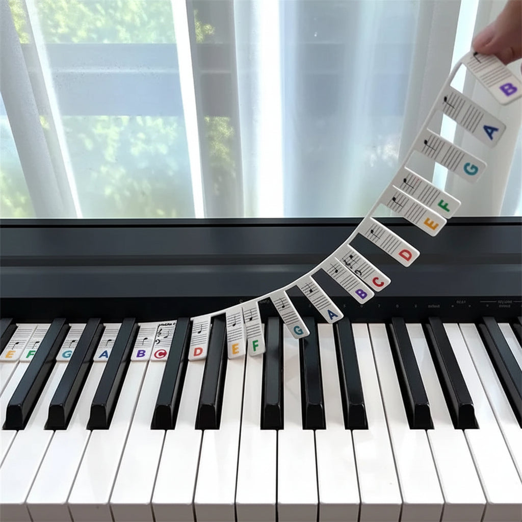 Colorful Piano Key Stickers for Beginners Learn Music Fast