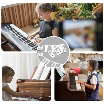 Colorful Piano Key Stickers for Beginners Learn Music Fast