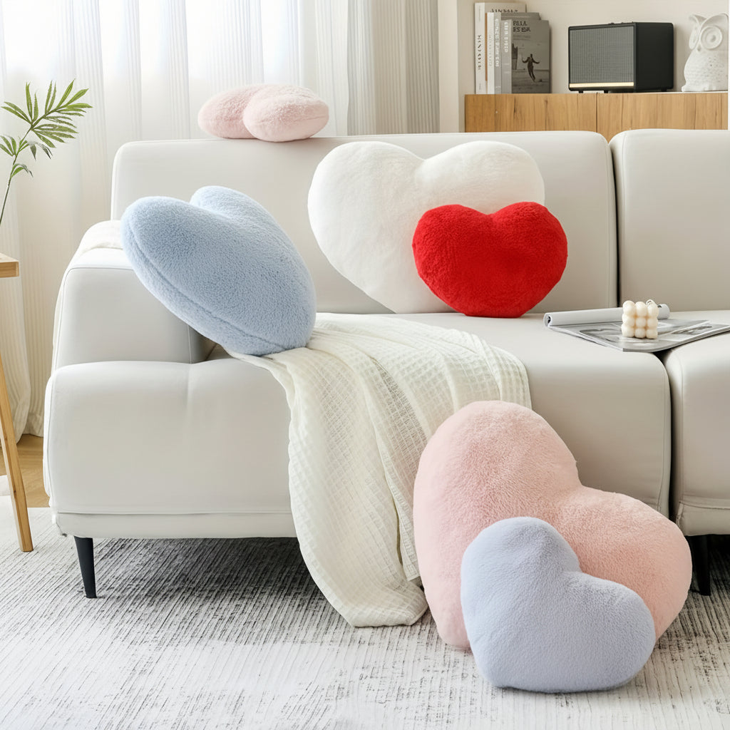 Soft Heart Shaped Cushion for Home Decor