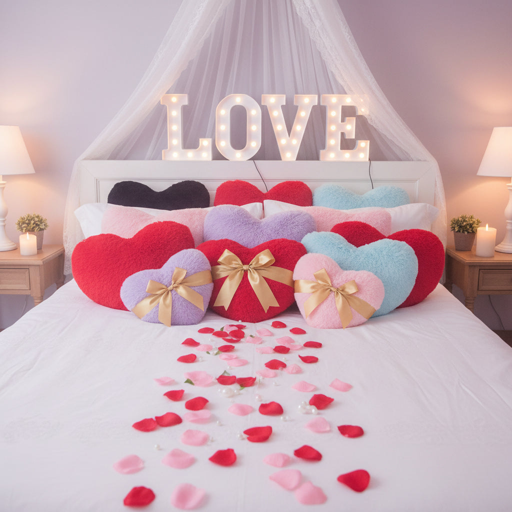 Soft Heart Shaped Cushion for Home Decor