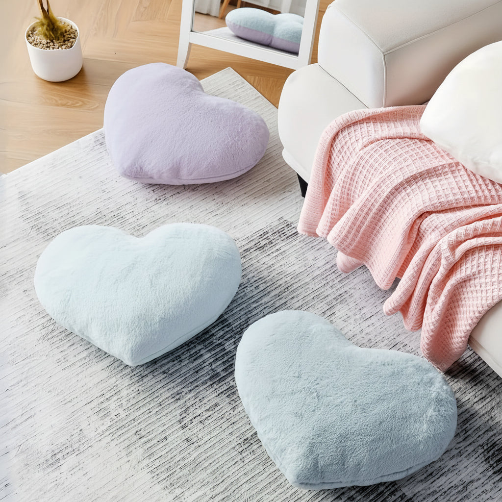 Soft Heart Shaped Cushion for Home Decor