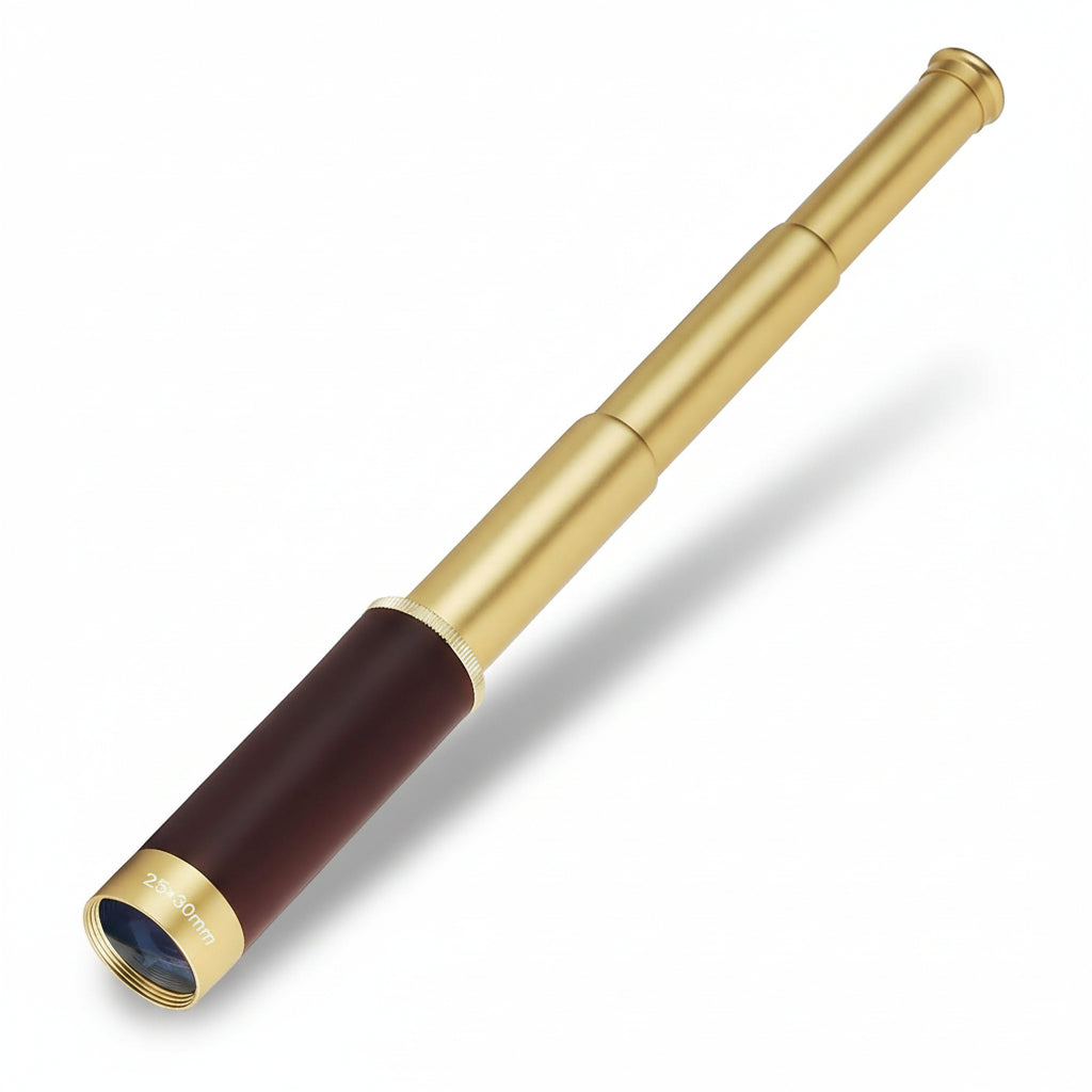 Portable Handheld Brass Telescope with Zoom Lens - Lusomart