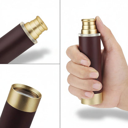 Portable Handheld Brass Telescope with Zoom Lens
