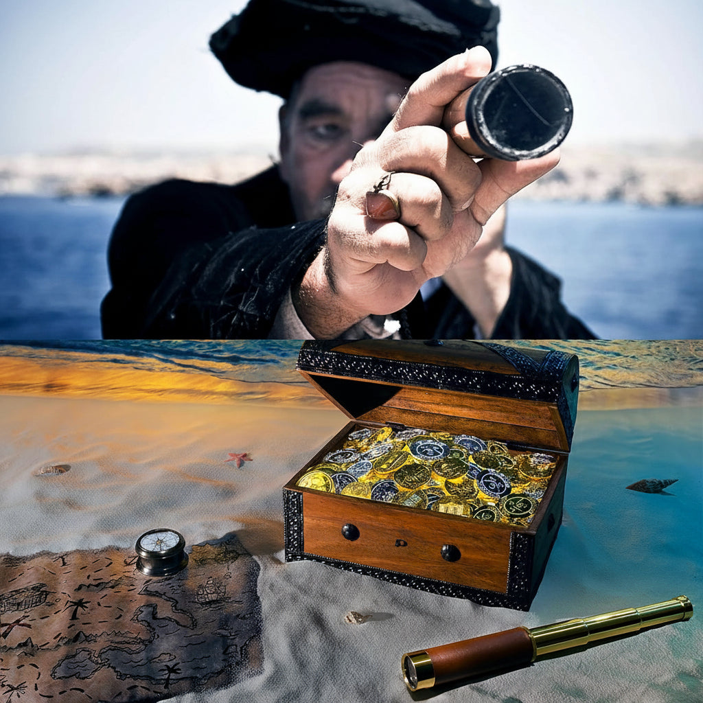 Portable Handheld Brass Telescope with Zoom Lens