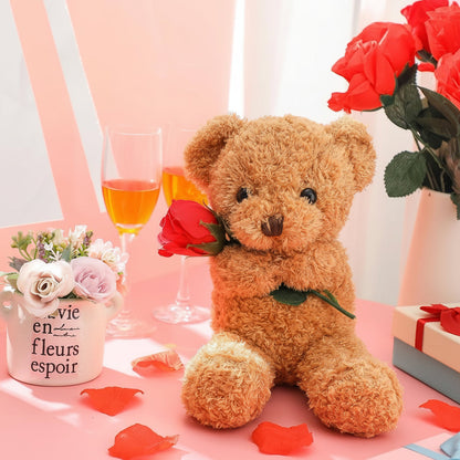 Cuddly Valentine Bear Teddy Soft Pink Stuffed Animal