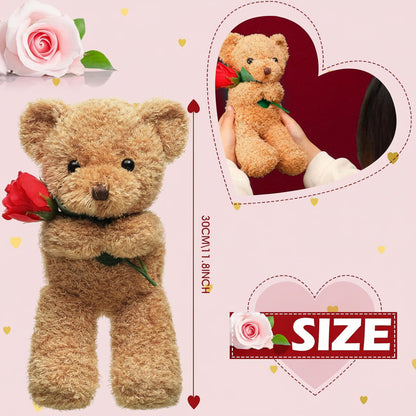 Cuddly Valentine Bear Teddy Soft Pink Stuffed Animal