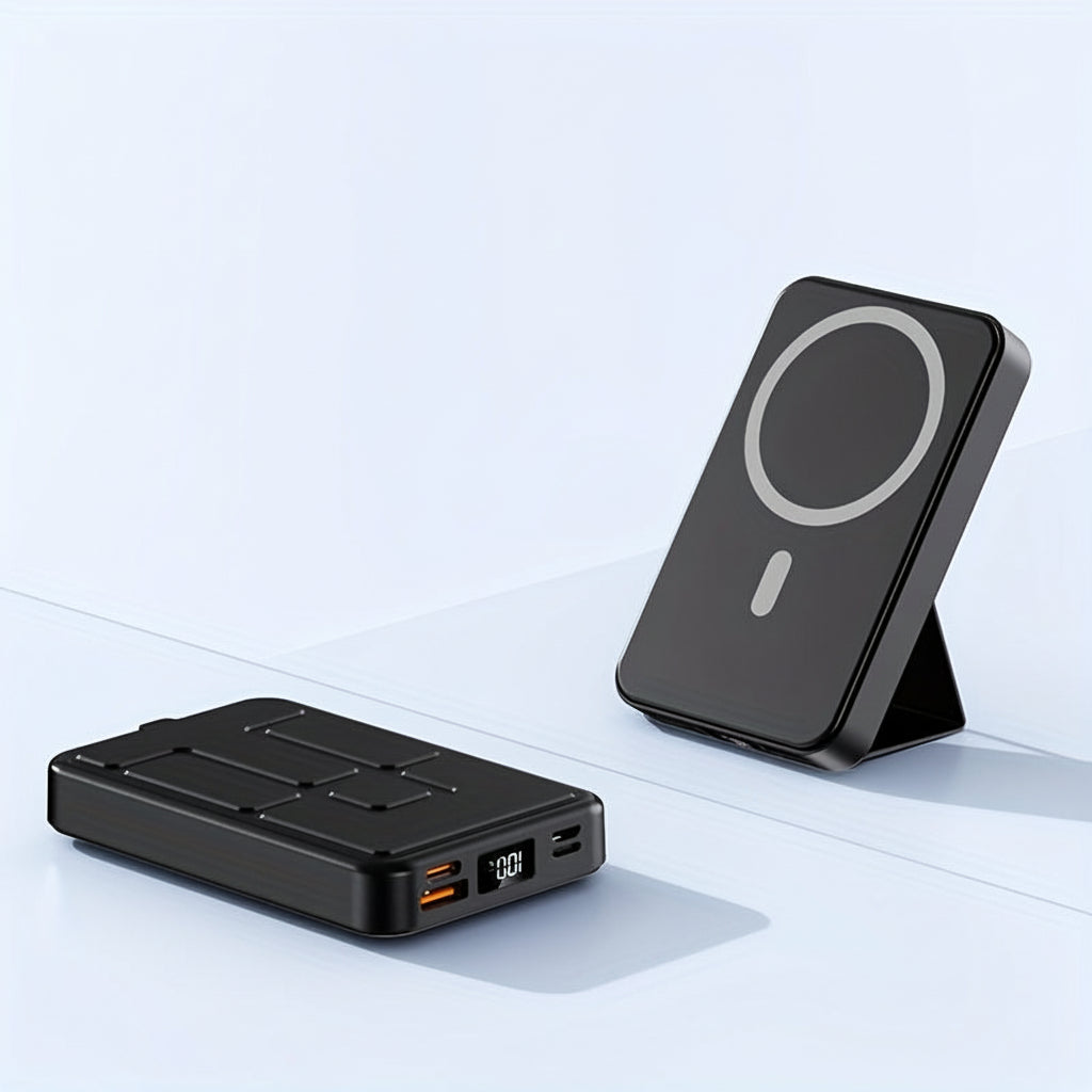 Compact Wireless Charging Power Bank Phone Stand - Lusomart