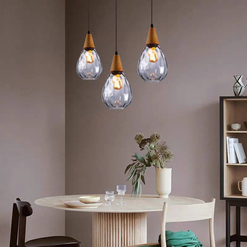 Classic Glass Drop Pendant Light Fixture