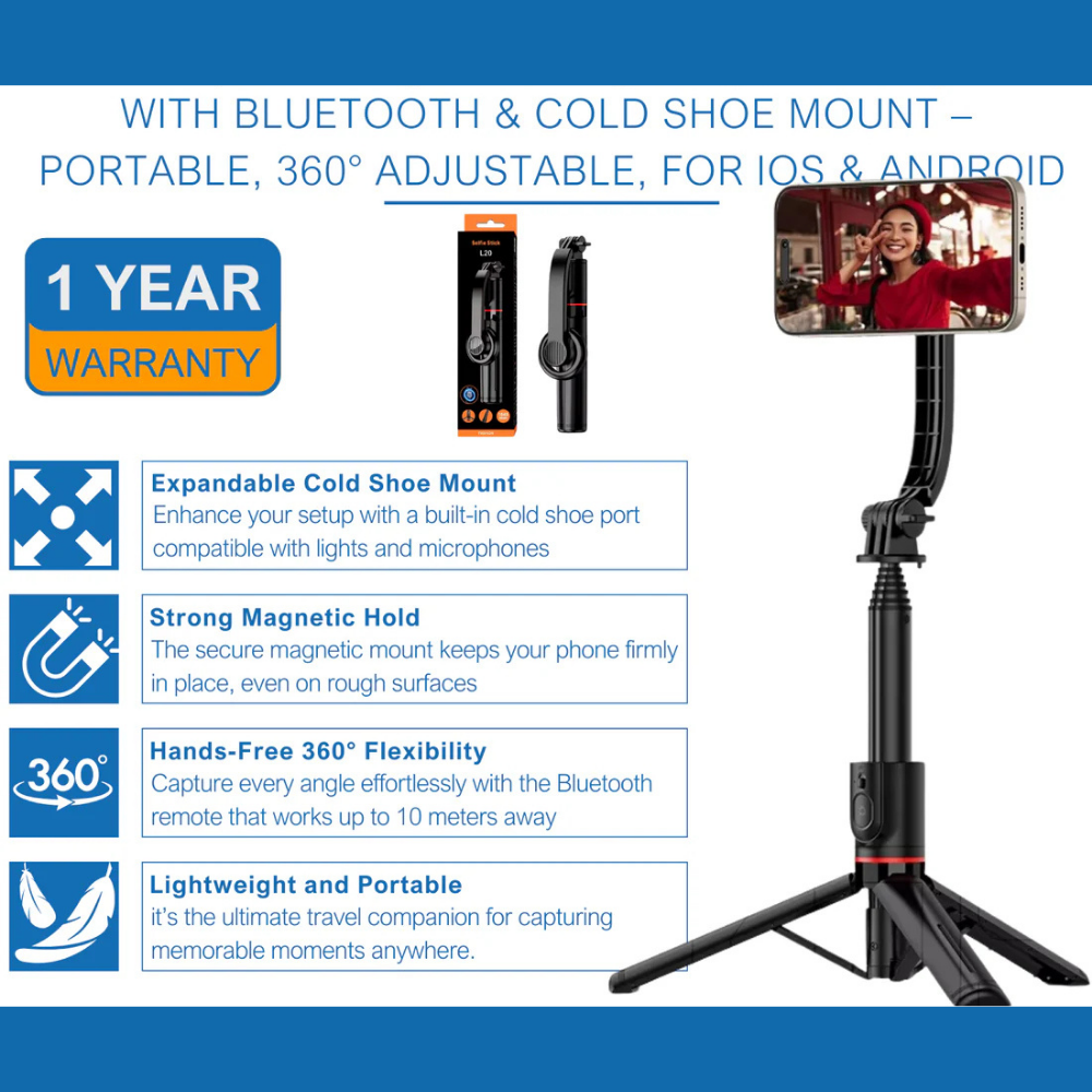 Portable Phone Tripod with Strong Magnet