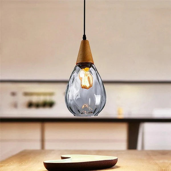 Classic Glass Drop Pendant Light Fixture