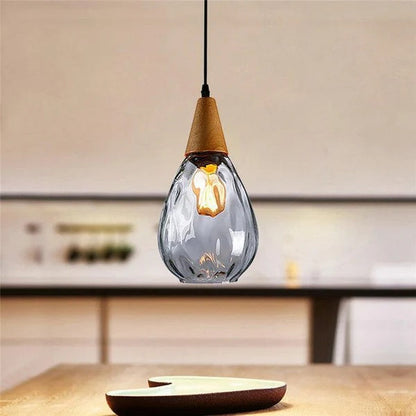 Classic Glass Drop Pendant Light Fixture