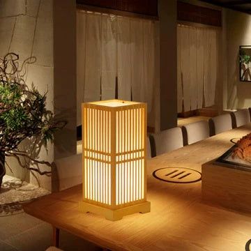 Natural Bamboo Wooden Table Lamp