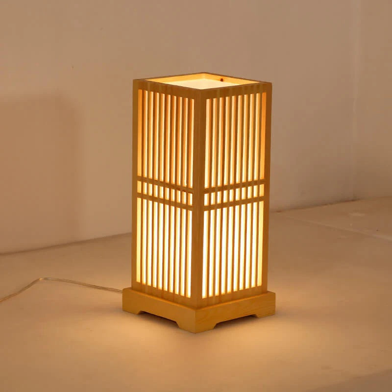 Natural Bamboo Wooden Table Lamp