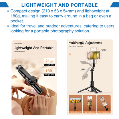 Portable Phone Tripod with Strong Magnet