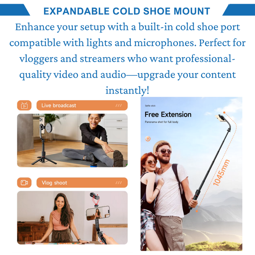 Portable Phone Tripod with Strong Magnet