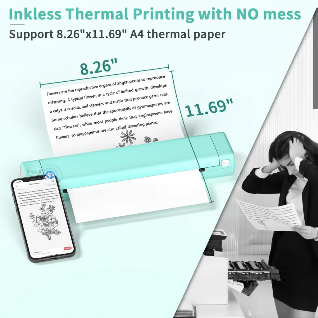 Mobile Compact Wireless Thermal Label Printer