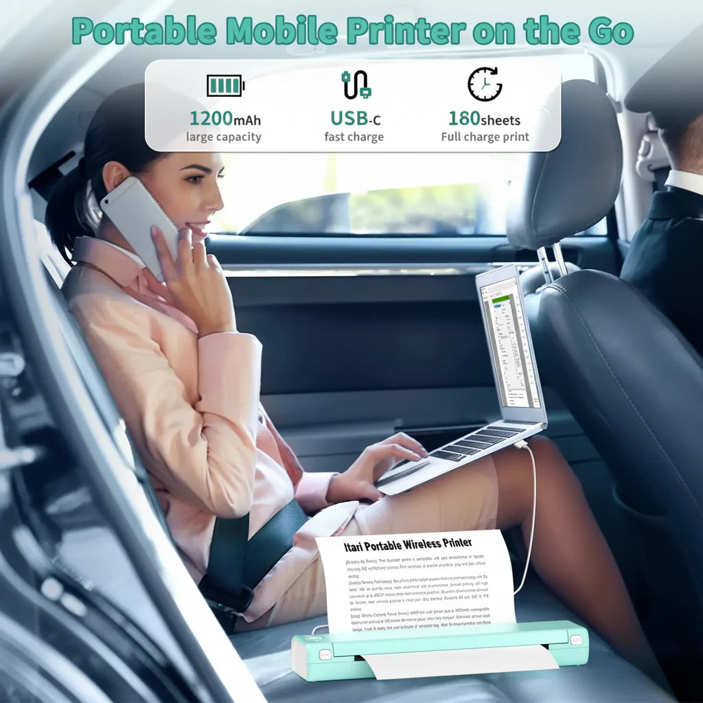 Mobile Compact Wireless Thermal Label Printer