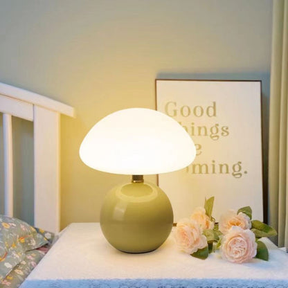 Cream Ceramic Modern Desk Lamp