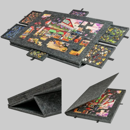 Portable Jigsaw Puzzle Box with Organizers